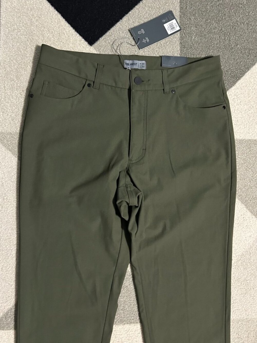 NWT VRST Men's Commuter 5-Pocket Skinny Fit Pants Green 32X32 (Actual 32 X 30.5) - Picture 1 of 10